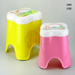 雙色防滑花形凳（小、中